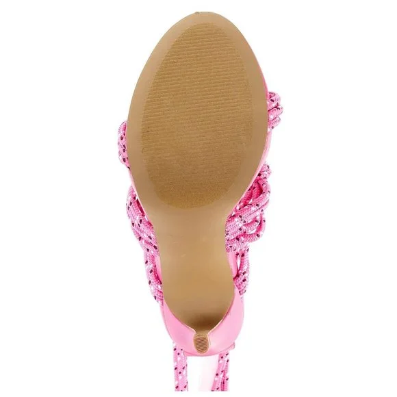 Steve Madden Fiore Ankle Tie Sandal - Pink - Picture 7 of 7